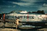 Major Fred J Ascani (now retired Major General Fred J Ascani, beside F-86H Sabre. Thanks for your help and the photograph Fred