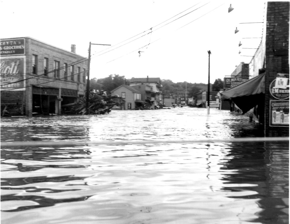 1955 Winsted Mad River flood following hurricanes Connie and Diane