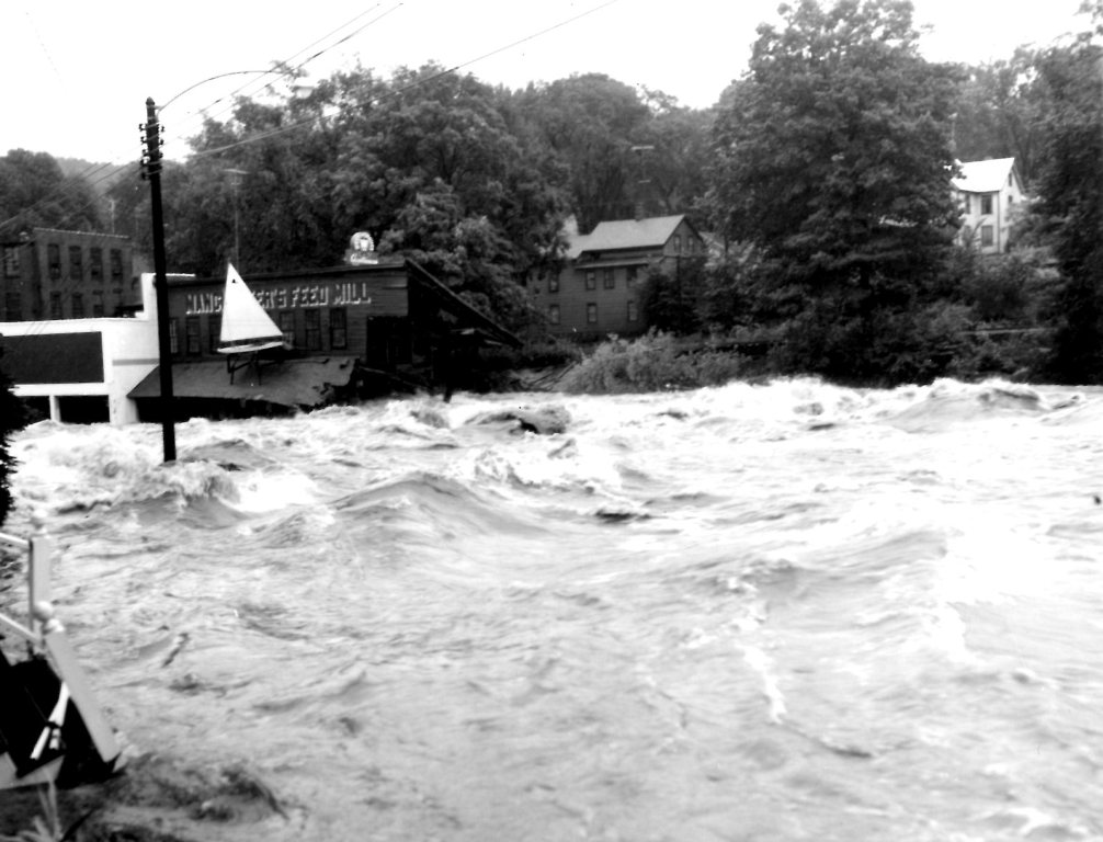 1955 Winsted Mad River flood following hurricanes Connie and Diane