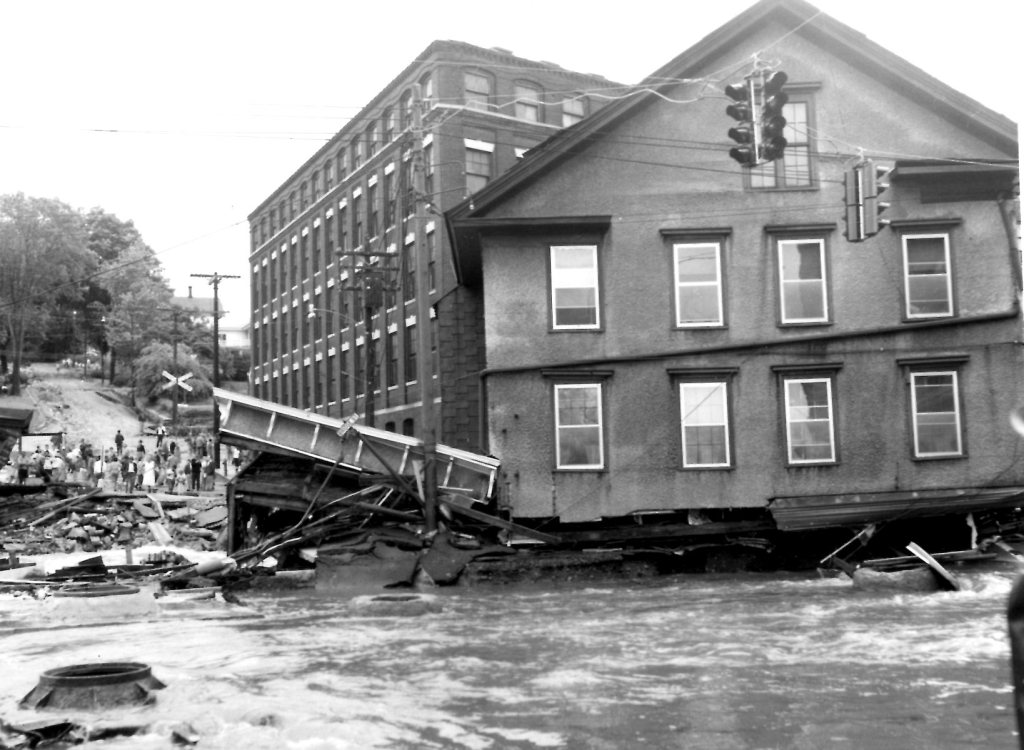 1955 Winsted Mad River flood following hurricanes Connie and Diane