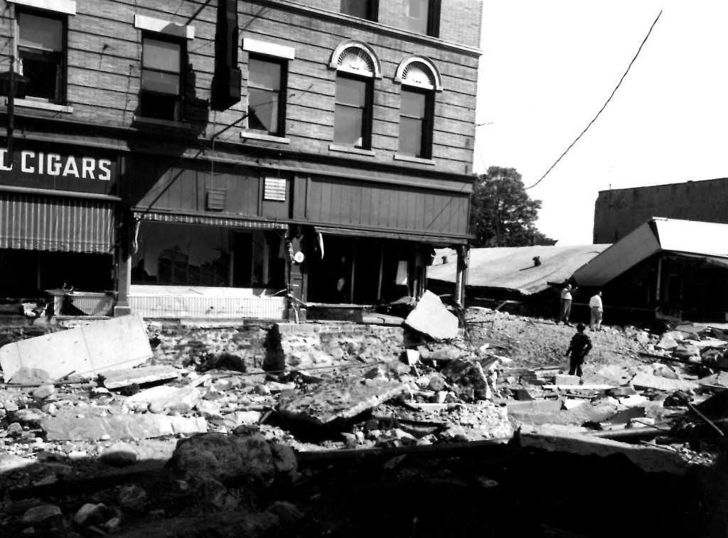 1955 Winsted Mad River flood following hurricanes Connie and Diane