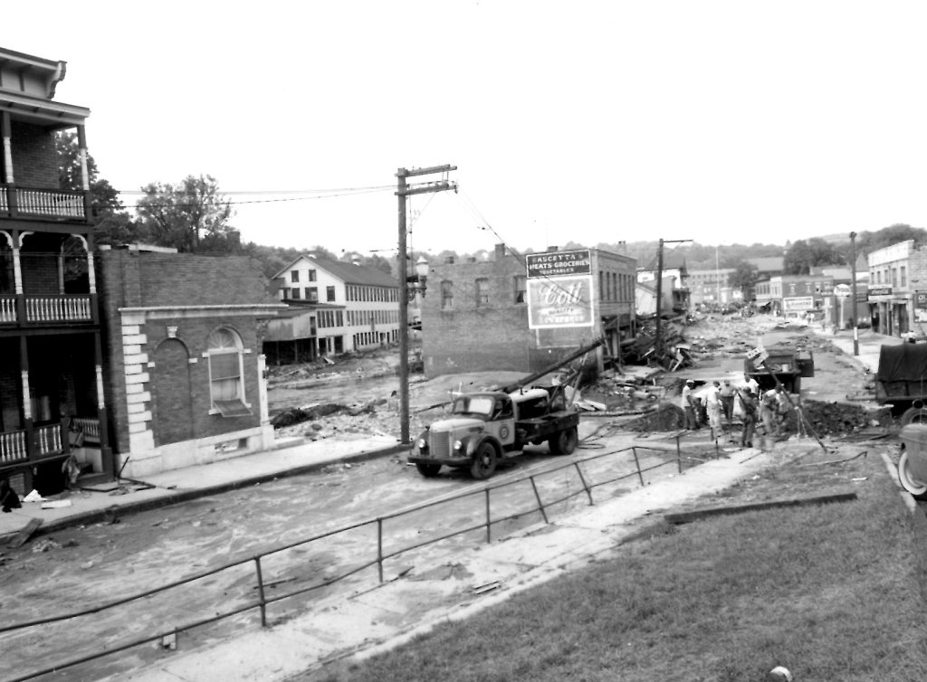 1955 Winsted Mad River flood following hurricanes Connie and Diane