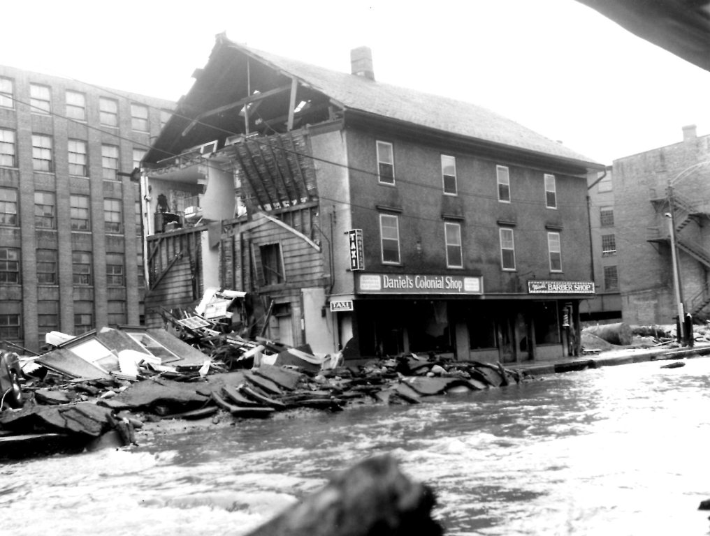 1955 Winsted Mad River flood following hurricanes Connie and Diane