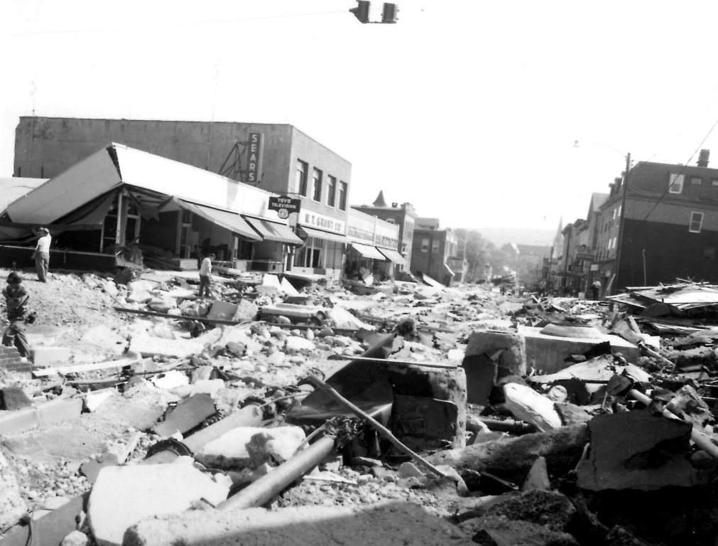 1955 Winsted Mad River flood following hurricanes Connie and Diane