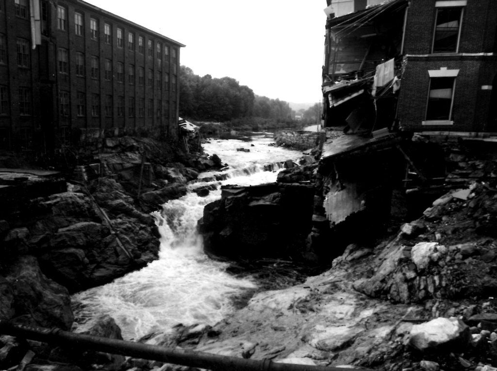 1955 Winsted Mad River flood following hurricanes Connie and Diane