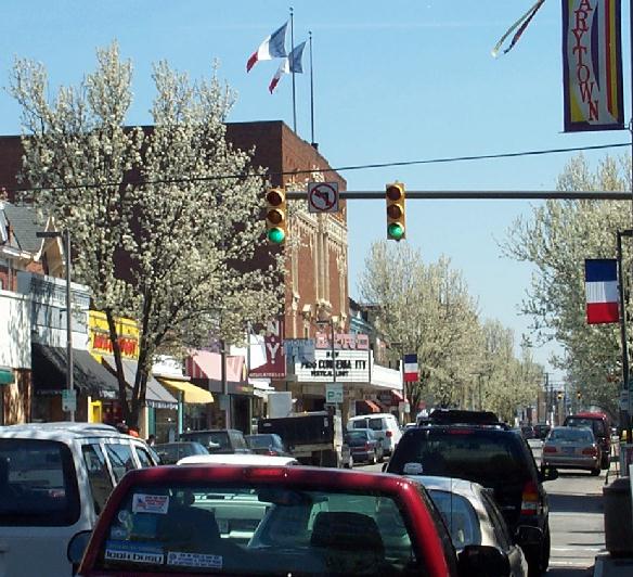 French flags fly over the Byrd