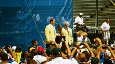 Jim and Marv in yellow Hall of Fame coats