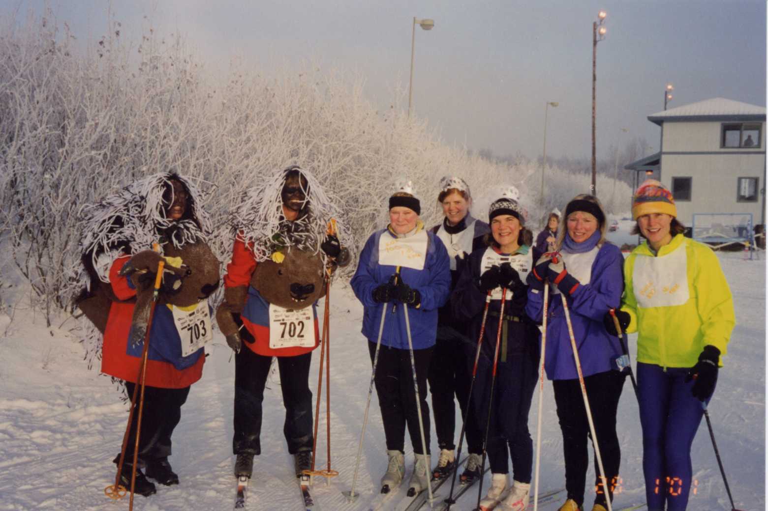 Porcupines with some princesses and just plain skiers.