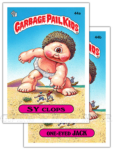 1986 UK Garbage Pail Kids 2nd Series Card 44a SY Clops Puzzle Piece 