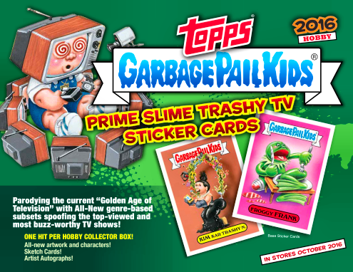 Garbage Pail Kids Prime Slime Trashy TV Sticker 7a Meddling Mel Scooby Doo 