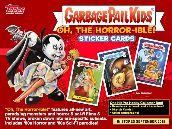 Garbage Pail Kids Oh The Horror Sticker 1 Trick Or Treat Pounds Fatter Fools