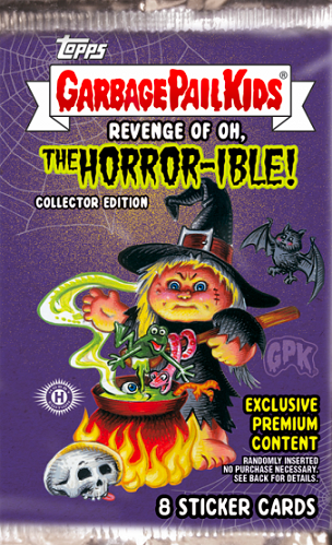 Details about   Garbage Pail Kids Oh The Horror Sticker 13a Retro Horror Leather Chase 