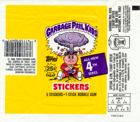 Garbage Pail Kids GPK Original Series 4 #163a Trish Squish Non-MINT 