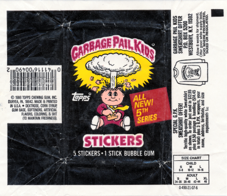 1986 garbage pail kids Original Series 5 Mel Meal 188a 