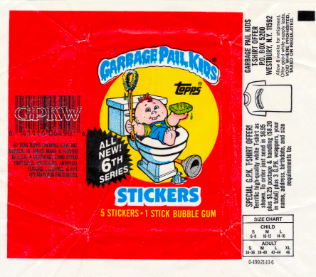 6th Series VG 1986 Topps Complete Set GARBAGE PAIL KIDS 88 Cards OS6