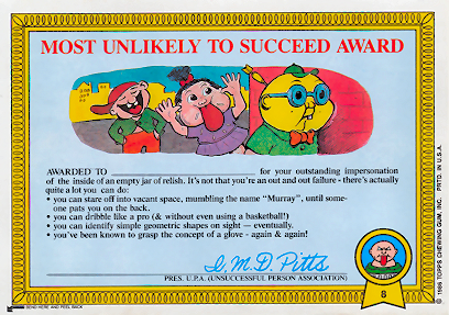 1986 GARBAGE PAIL KIDS GIANT STICKER CARD UNIVERSITY SCHOOL OF MEDICAL ART #12