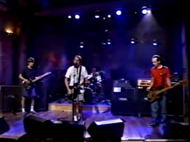 Video still of HUM live on Late Night with Conan O'Brien, NBC Studios, NY, 08/11/95