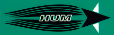 HUM flying star logo art button