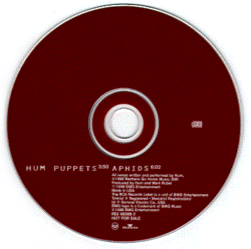 "Puppets" / "Aphids" promo single CD art