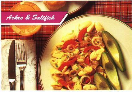 JA's National Dish: Ackee & Saltfish served at "Nuff-Nice-Ness", a little taste of JA. Yea Mon!