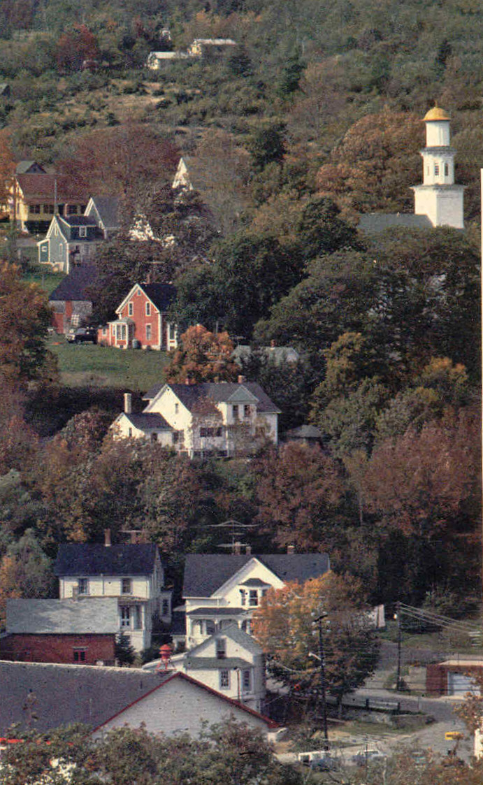 A view of the Digby side of Bear River showing the Baptist church where I attended every Sunday during my youth.