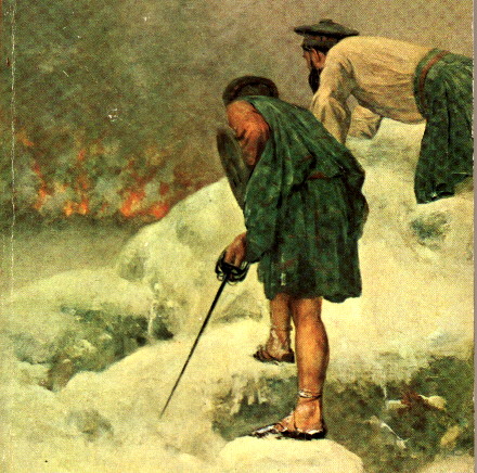 Campbell troops watch GlenCoe burn.