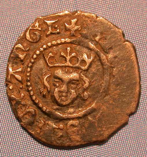 Richard II Farthing - 1m with neck