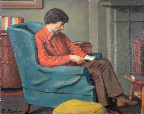 Reading in the Blue Chair