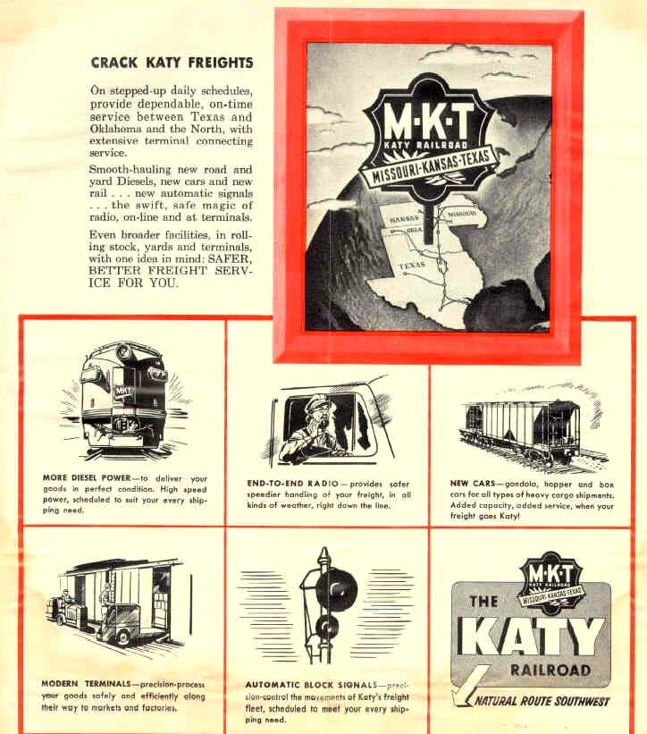 Ad for Katy freight service
