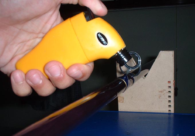 Cure bubble with a blow torch