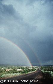 Rainbow and storm clouds