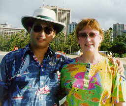 Honeymooners Jai and Diane