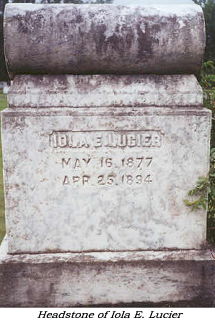 Headstone of Iola E. Lucier