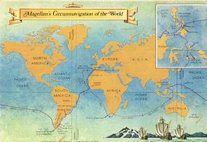 Map of Magellan's Circumnavigation of the World