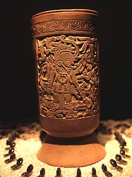 Chac on Aztec vase
