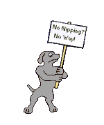 protesting dog