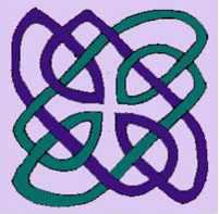 purple & teal knot