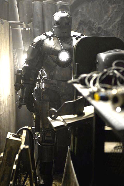Robert Downey Jr in his Iron Man Mark I Armor!