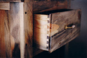 1 1/8" thick drawer face & paneled sides
