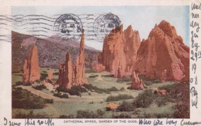 Cathedral Spires Gardern of the Gods 1908