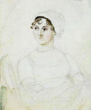  water colour of jane austin by her sister cassandra 