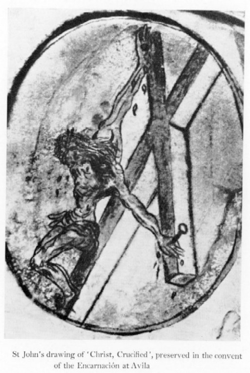  visionary crucifixion drawing by/of john of the cross 