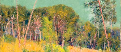 detail, john russell; a clearing in the forest;1891, belle isle, france