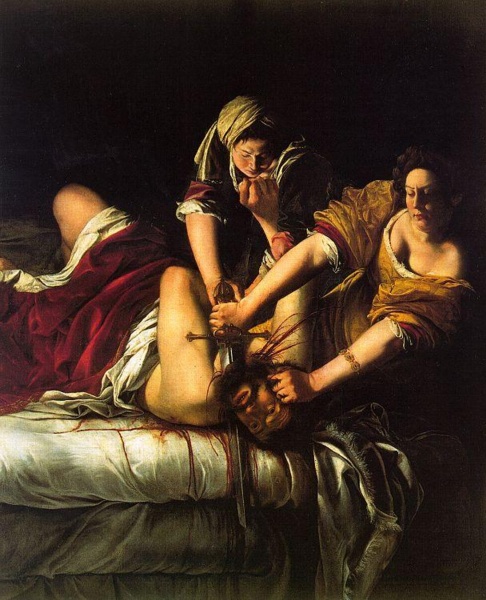 artemisia gentileschi - judith slaying holofernes