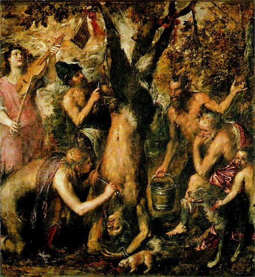  the flaying of marsyas by tiziano vecelli (titian) 
