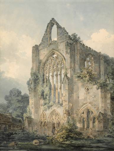 Joseph Mallord William Turner (1775 - 1851)  Tintern Abbey, West Front;  Watercolour and graphite on paper;  c.1794 