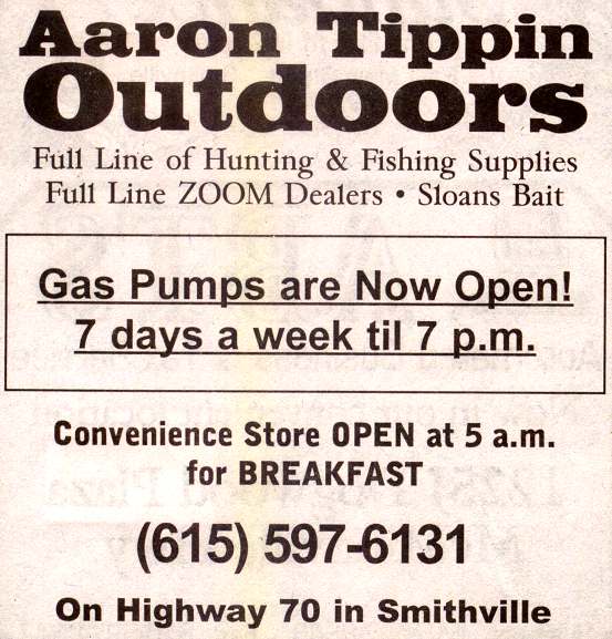 Aaron Tippin Outdoors, Dowelltown, TN