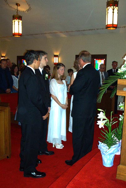 Congratulating the Confirmands