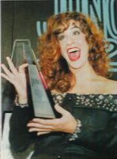 Alanis winning her first award, a Juno in 1992