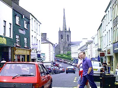 A view along Church Street,Enniskillen Co Fermanagh, Northern Ireland